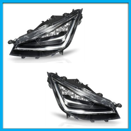 Juego de 2 Faros Principales para Ibiza MK6 Auto Magic con Balastras y Luz LED