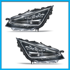 Juego de 2 Faros Principales para Ibiza MK6 Auto Magic con Luz LED sin Balastra