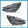 Juego de 2 Faros Principales para Ibiza MK6 Auto Magic con Luz LED sin Balastra