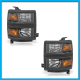 Juego de 2 Faros Principales para Silverado Cheyenne Auto Magic con Bisel Negro