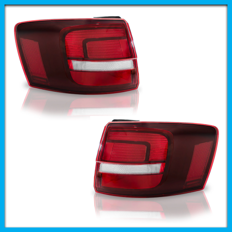 Juego de 2 Calaveras Exteriores para Jetta A6 Auto Magic en Tono Obscuro