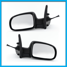 Juego de 2 Espejos Laterales para Chevy C3 Negros con Palanca de Control Manual
