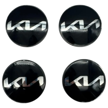 Juego de 4 Tapones Centrales de Rin con Emblema Kia para K3, K4