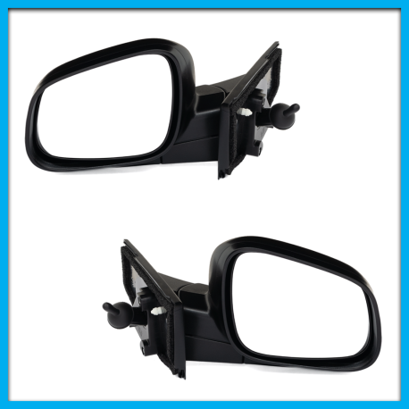Juego de 2 Espejos Laterales para Spark Classic, Beat Sedán y Hatchback Corrugados con Palanca de Ajuste Manual