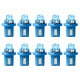 Kit de 10 Focos de Led T5 Azul para Tablero