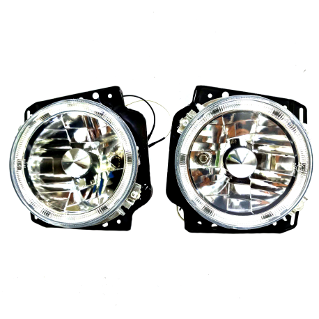 Par de Faros Principales Lisos con Ojo de Ángel Auto Magic para Golf A2