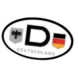 Calcomanía Externa de Vinil con Emblema D de Deutschland