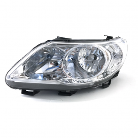 Faro Izquierdo de Doble As con Fondo Cromado DEPO para Gol, Saveiro G5