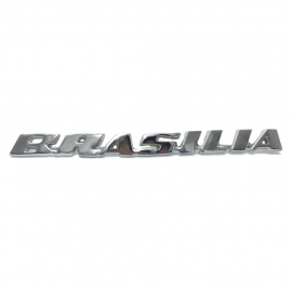Letrero Metálico Cromado de Tapa Trasera para Brasilia