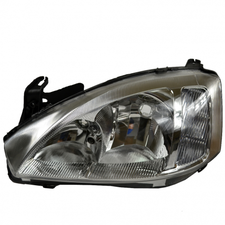 Faro Izquierdo con Fondo Cromado y Cuarto Rayado Diforza para Corsa, Tornado