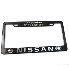 Juego de Marcos de Placa Universal con Emblema NISSAN Innovation That Excites