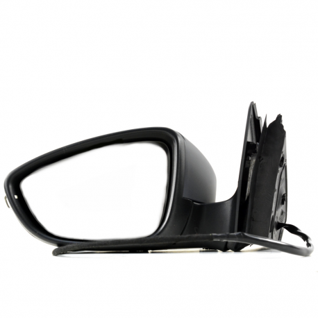 Espejo retrovisor izquierdo y exterior grande.