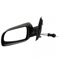 Espejo Lateral Izquierdo Poroso Negro con Ajuste Manual Isaka para Polo 9N
