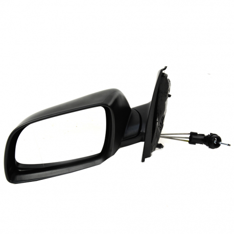 Espejo Lateral Izquierdo Poroso Negro con Ajuste Manual Isaka para Polo 9N