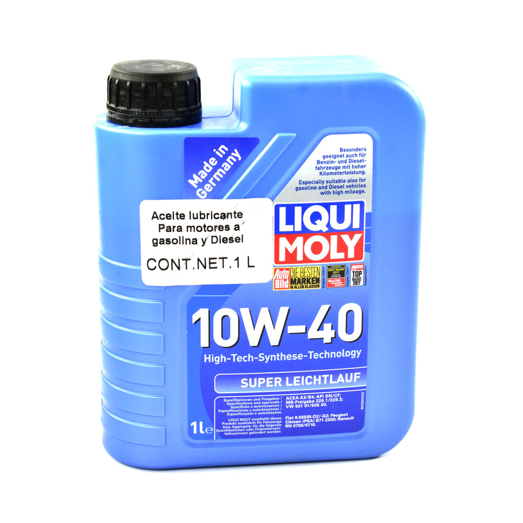 Botella de Aceite Liqui Moly Multigrado Sintético 10W-40 Leichtlat