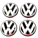 Juego de 4 Tapones Centrales de Rin con Emblema VW y Patas Largas para Jetta A6, Bora, golf A5, Passat, Tiguan