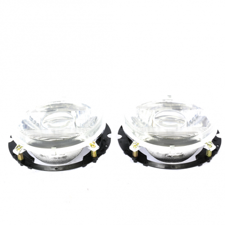Juego de 2 Faros con Direccional Cromado y Lupa para VW Sedan 1500, 1600, 1600i, Combi 1600, Safari, Hormiga