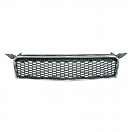 Parrilla Superor con Marco Cromado Tipo Panal para Aveo