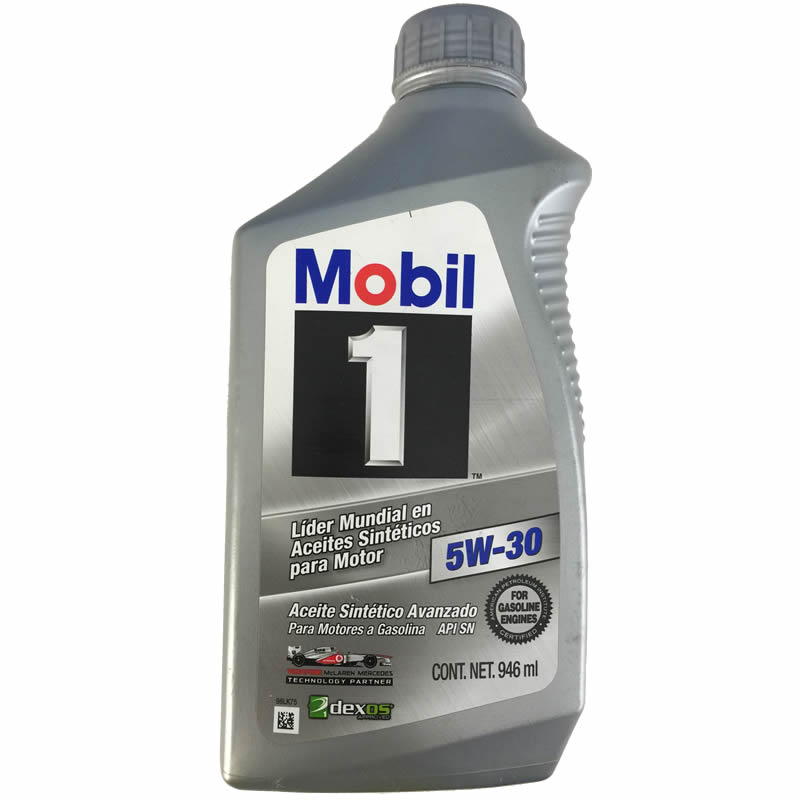 Botella de Aceite MOBIL 1 SAE 5W30 Sintético para Motores a Gasolina y