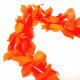 Collar de Flores Color Naranja Estilo Hawái
