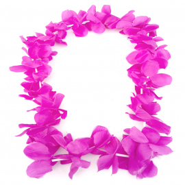 Collar de Flores Color Lila Estilo Hawaii