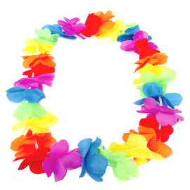 Collar de Flores Multicolor Estilo Hawái