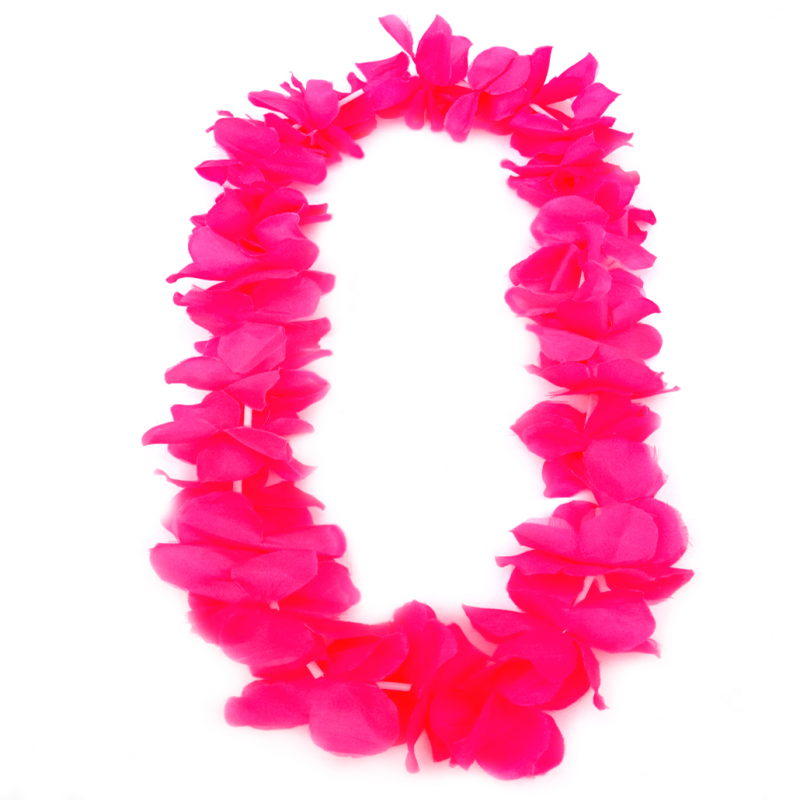 Collar de Flores Color Rosa Estilo Hawaii - Refaccionaria Mario