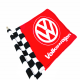 Bandera con soporte de Ventana Volkswagen color Rojo