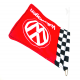 Bandera con soporte de Ventana Volkswagen color Rojo