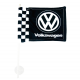 Bandera con soporte de Ventosa Volkswagen color Negro