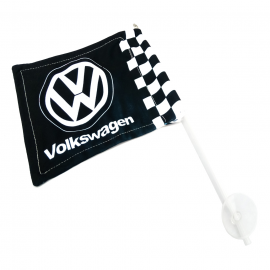 Bandera con soporte de Ventosa Volkswagen color Negro