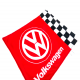 Bandera con Soporte de Ventana Volkswagen color Rojo