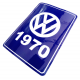 Calcomanía Azul Decorativa VW Generación 1970 