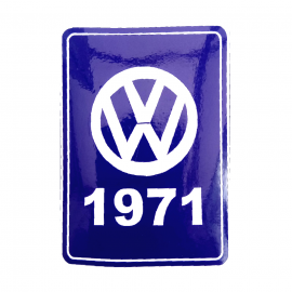 Calcomanía Azul Decorativa VW Generación 1971