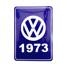 Calcomanía Azul Decorativa VW Generación 1973