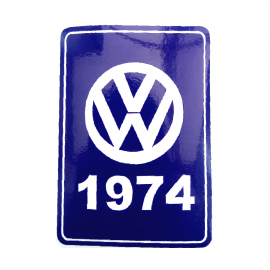 Calcomanía Decorativa Azul VW Generación 1974
