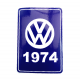 Calcomanía Decorativa Azul VW Generación 1974  