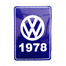 Calcomanía Azul Decorativa VW Generación 1978
