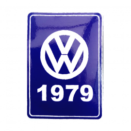 Calcomanía Azul Decorativa VW Generación 1979