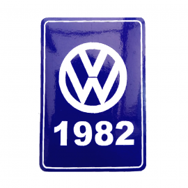 Calcomanía Azul Decorativa VW Generación 1982