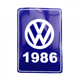 Calcomanía Azul Decorativa VW Generación 1986
