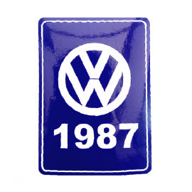 Calcomanía Azul Decorativa VW Generación 1987