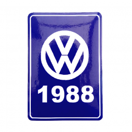 Calcomanía Azul Decorativa VW Generación 1988
