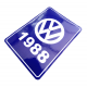 Calcomanía Azul Decorativa VW Generación 1988
