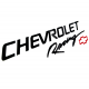 Calcomanía Externa de Vinil con Emblema y Leyenda Chevrolet Racing 