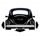 Calcomanía Externa Negra de Vinyl Vocho Trasero para VW Sedan