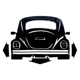Calcomanía Externa Negra de Vinyl Vocho Trasero para VW Sedan