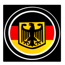 Calcomanía Externa de Vinil con Imágen de Águila y Bandera de Alemania