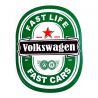 Calcomanía Externa de Vinil con Logo Cerveza Volkswagen