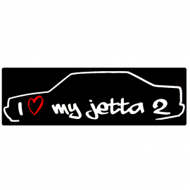 Calcomanía Externa de Vinyl i love my Jetta A2